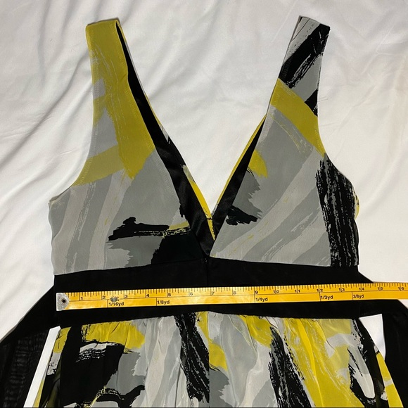 Timing Women’s Baby Doll Tie Back Dress Yellow Black  Size Medium - Picture 3 of 5